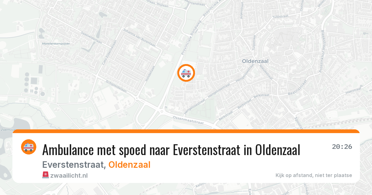 Ambulance met spoed naar Everstenstraat in Oldenzaal — 17 mei 2026