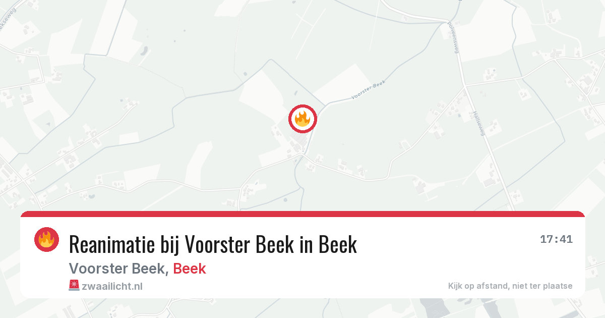 Reanimatie bij Voorster Beek in Beek — 23 mei 2026