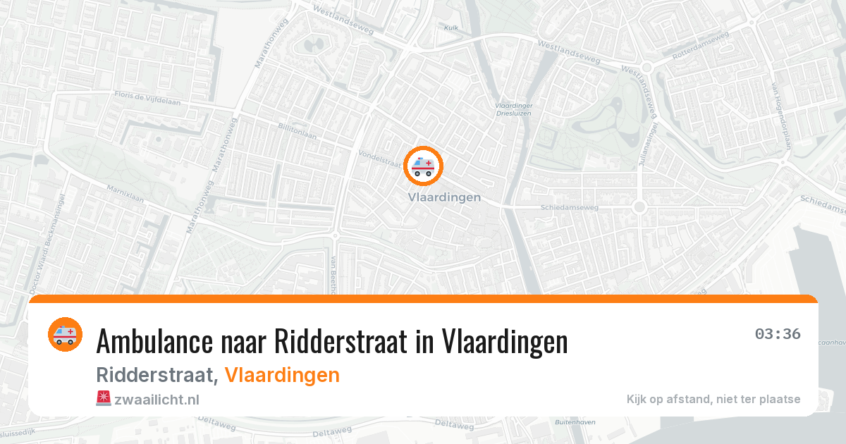 Ambulance naar Ridderstraat in Vlaardingen — 5 jul 2026