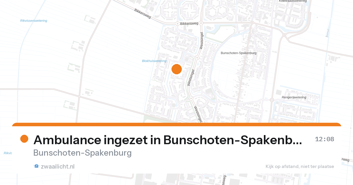 Ambulance ingezet in Bunschoten-Spakenburg — 27 aug 2026