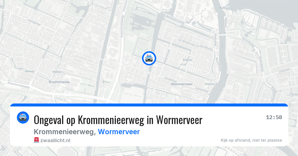 Ongeval op Krommenieerweg in Wormerveer — 14 aug 2026