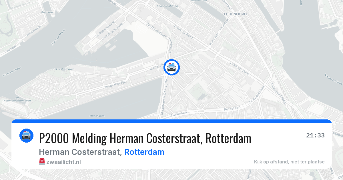 P2000 Melding Herman Costerstraat, Rotterdam — 9 jul 2026