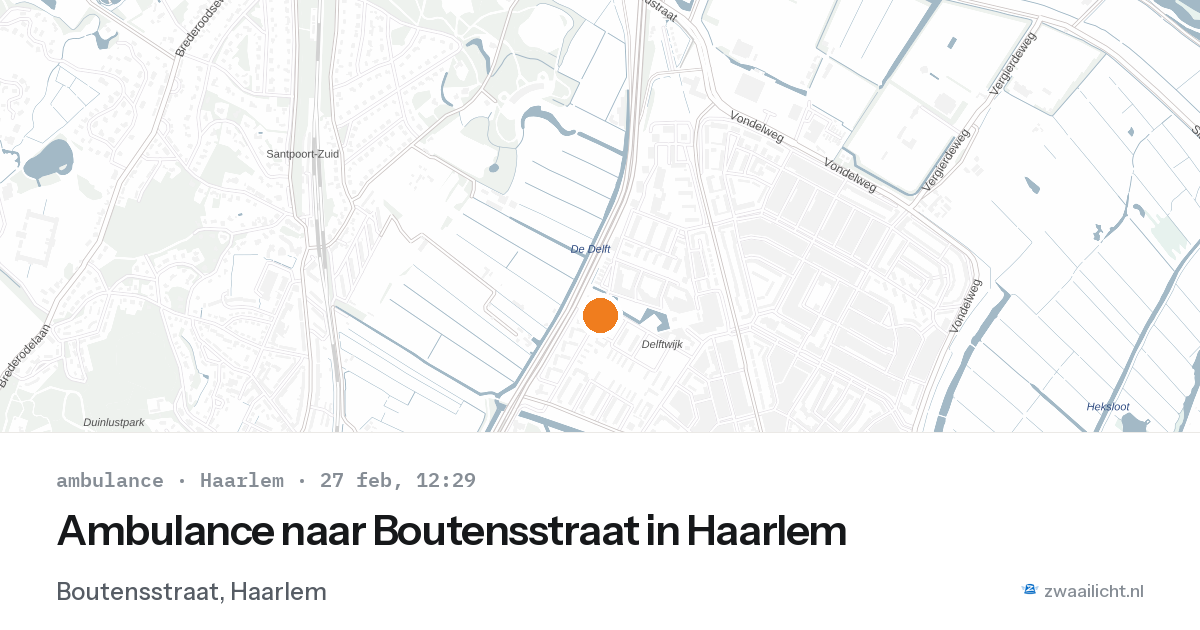 Ambulance naar Boutensstraat in Haarlem — 27 feb 2026