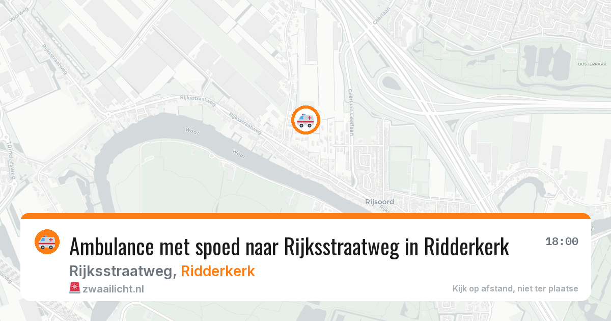 Ambulance met spoed naar Rijksstraatweg in Ridderkerk — 13 aug 2026