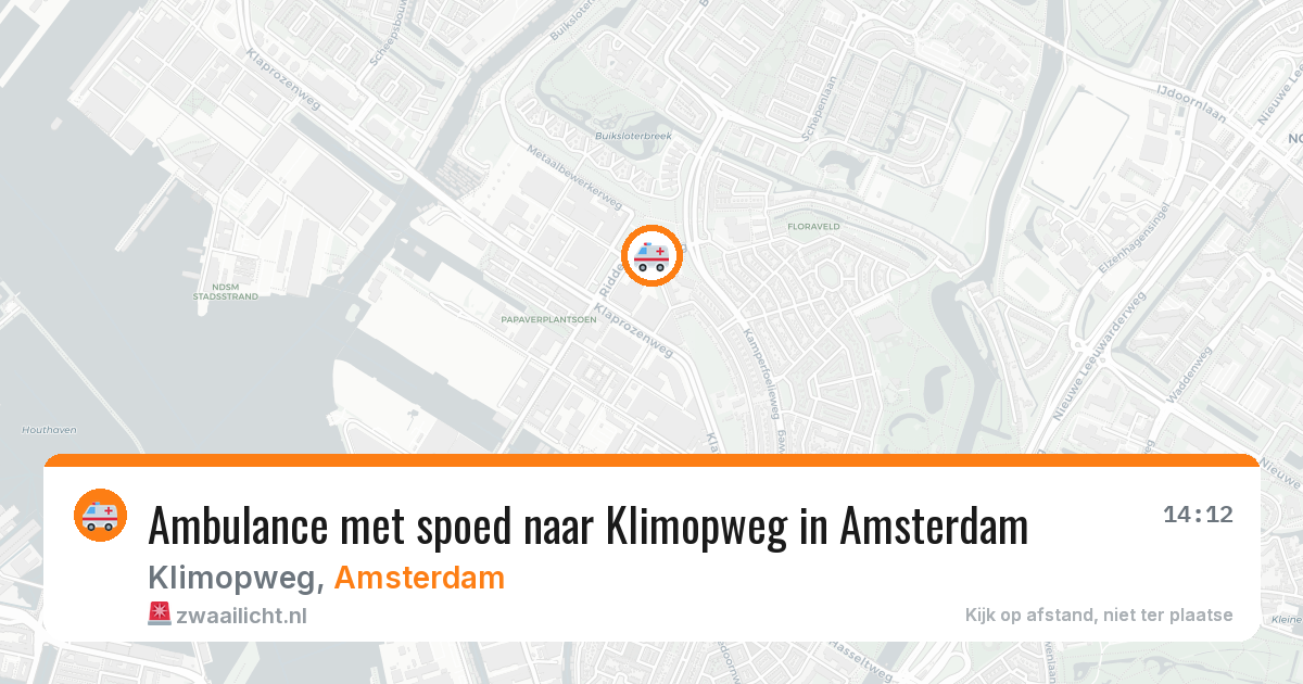 Ambulance met spoed naar Klimopweg in Amsterdam — 6 jul 2026
