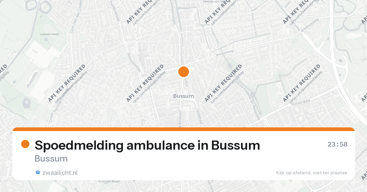 Spoedmelding ambulance in Bussum — 28 mei 2026