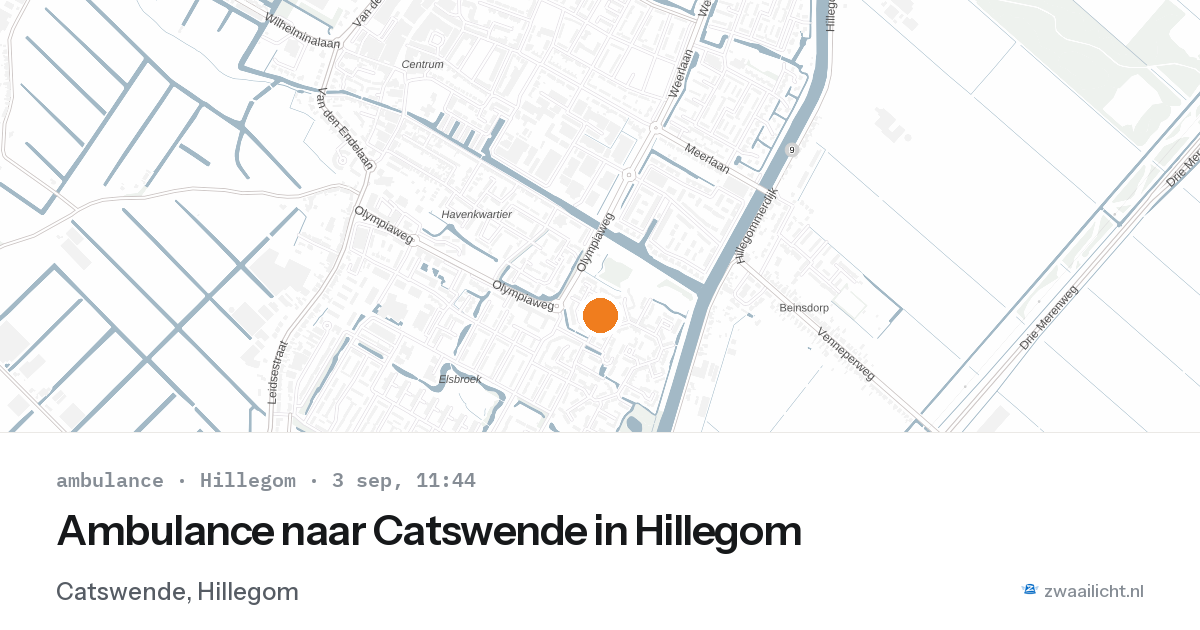 Ambulance naar Catswende in Hillegom — 3 sep 2026