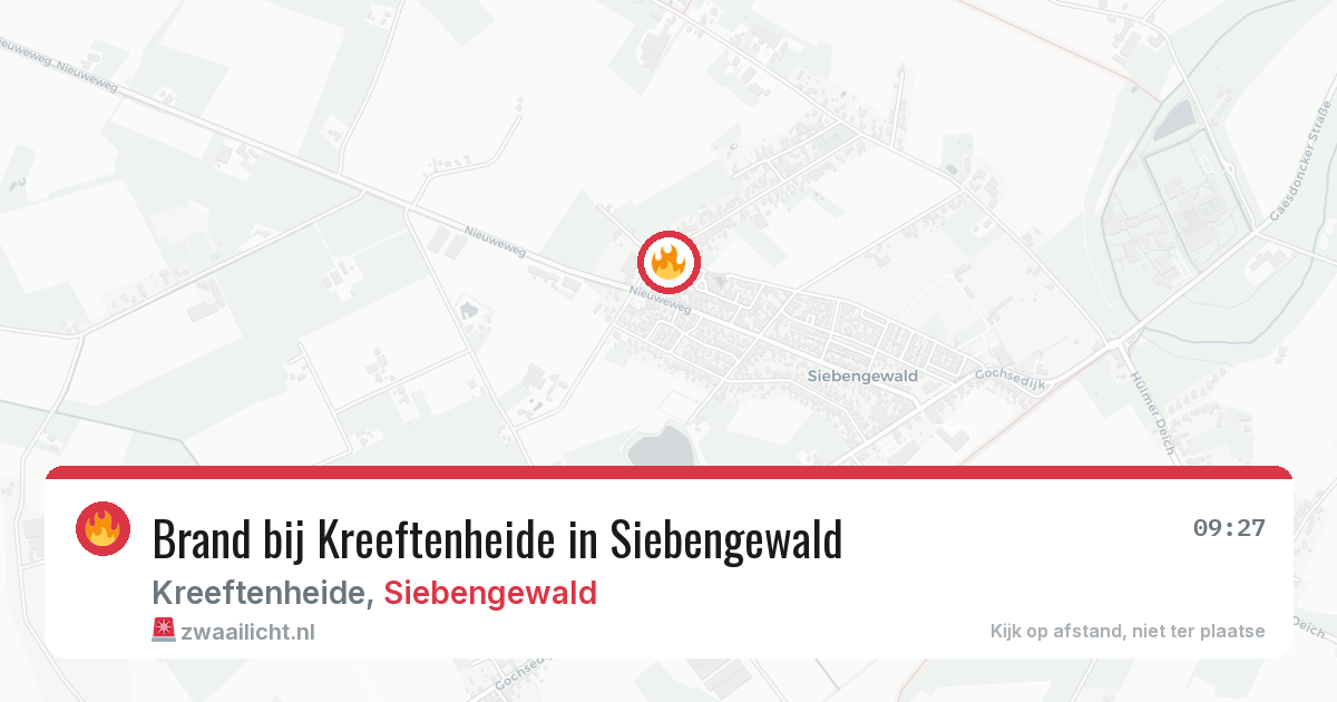 Brand bij Kreeftenheide in Siebengewald — 14 mrt 2026
