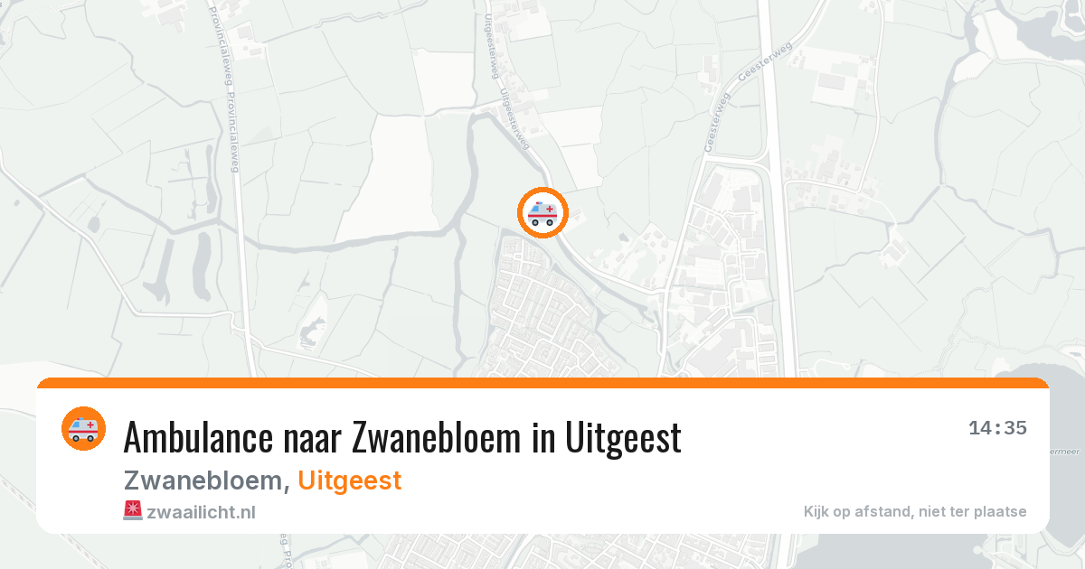 Ambulance naar Zwanebloem in Uitgeest — 13 mei 2026