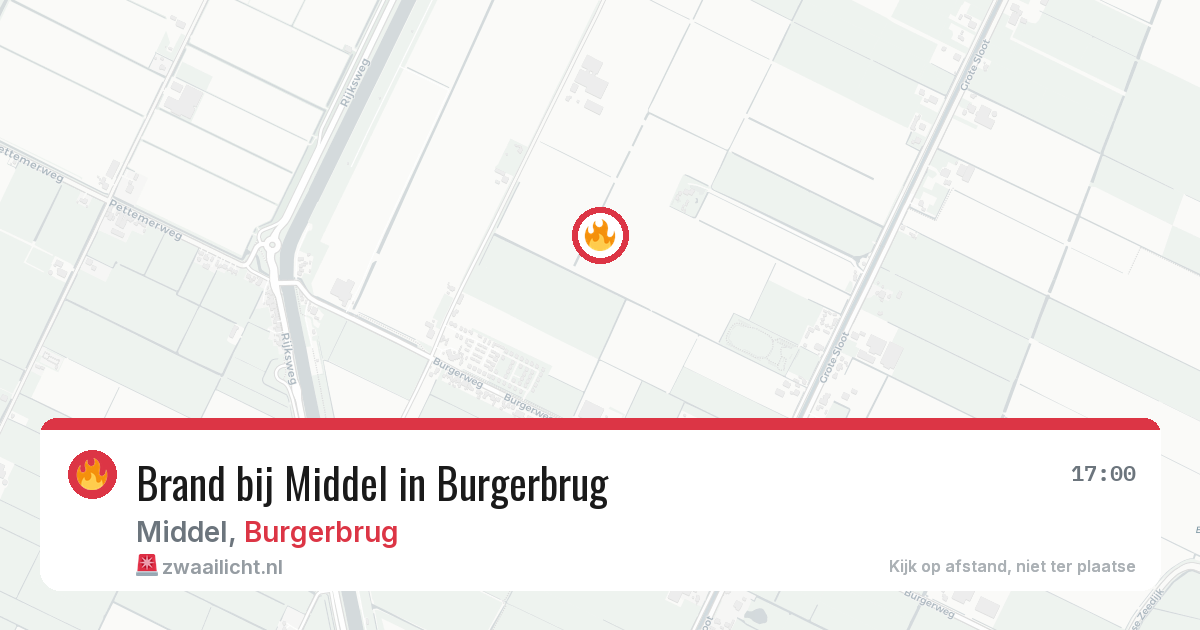 Brand bij Middel in Burgerbrug — 14 aug 2026