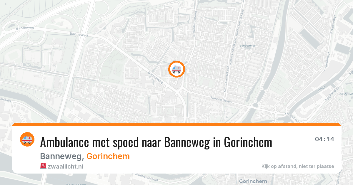 Ambulance met spoed naar Banneweg in Gorinchem — 1 jul 2026
