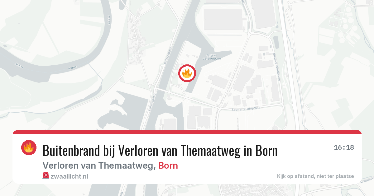 Buitenbrand bij Verloren van Themaatweg in Born — 23 jun 2026