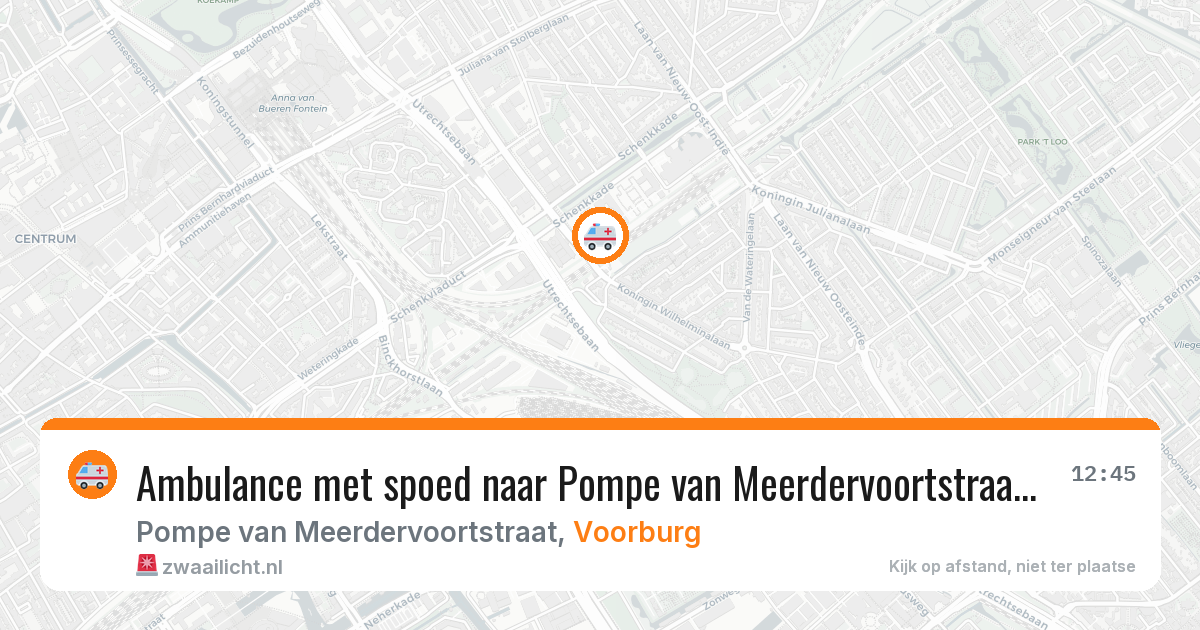 Ambulance met spoed naar Pompe van Meerdervoortstraat in Voorburg — 1 apr 2026