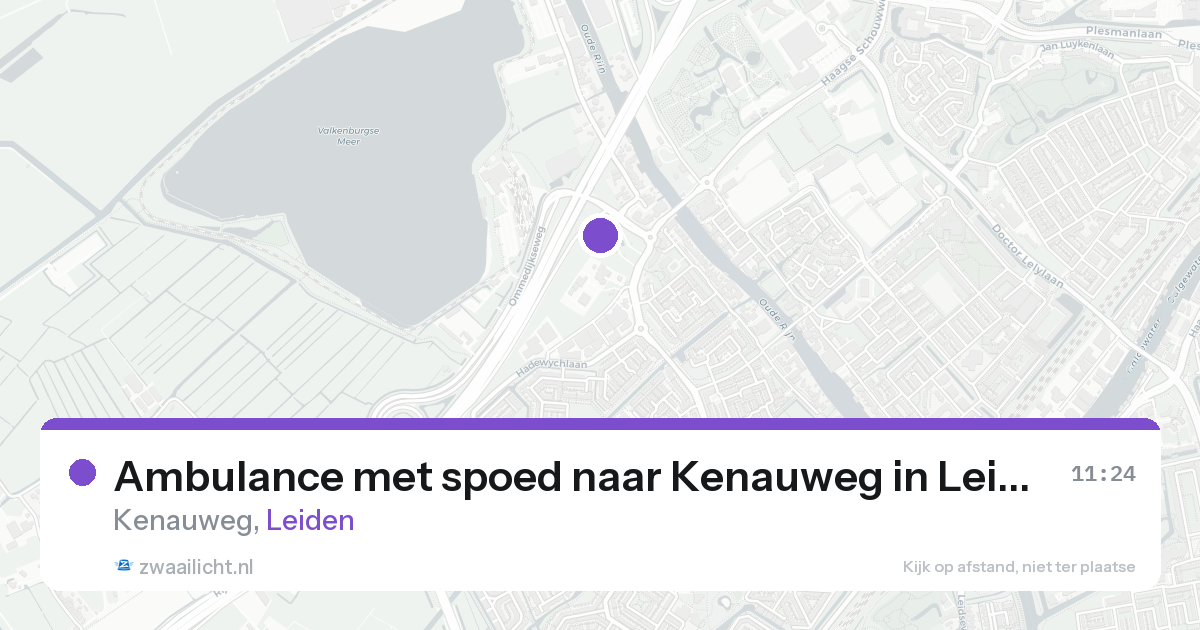 Ambulance met spoed naar Kenauweg in Leiden — 25 aug 2026