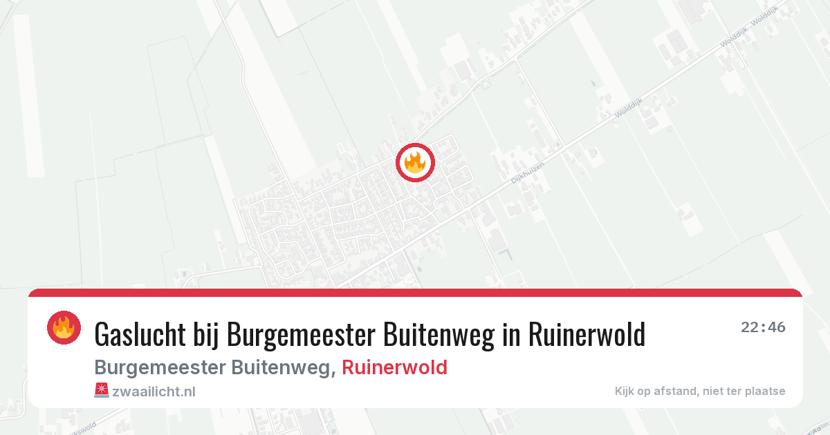 Gaslucht bij Burgemeester Buitenweg in Ruinerwold — 18 feb 2026