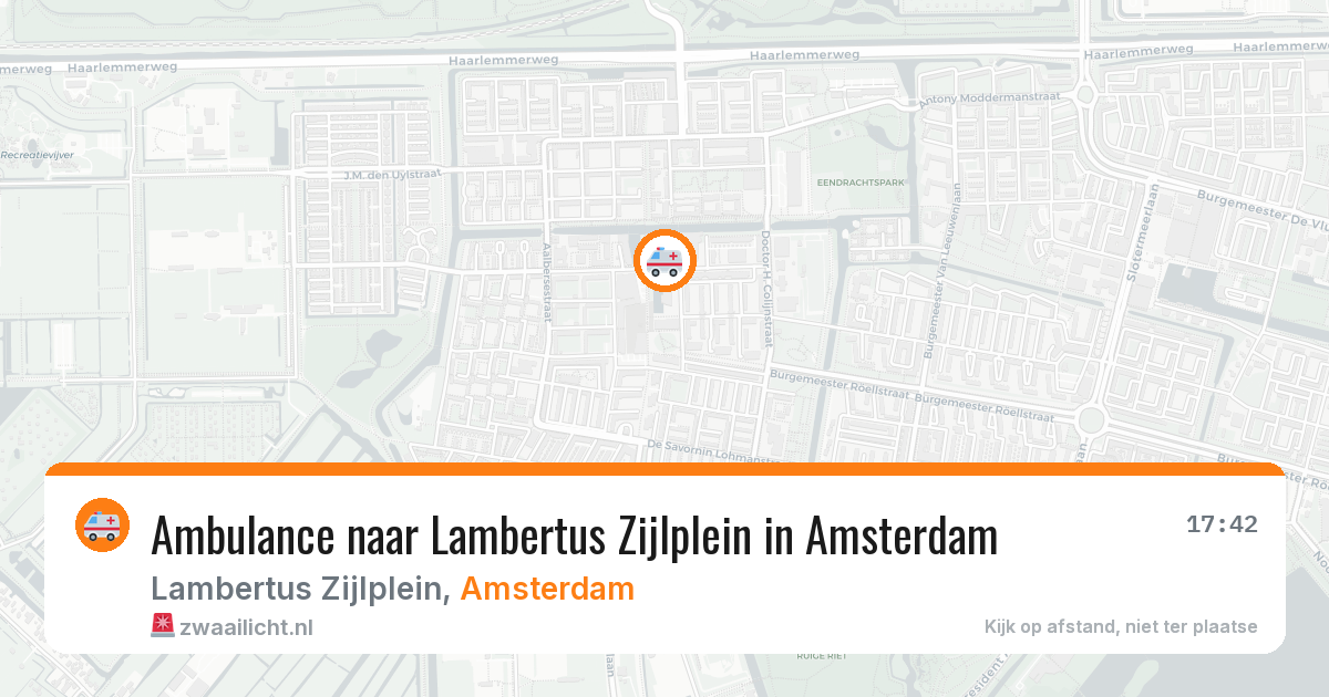 Ambulance naar Lambertus Zijlplein in Amsterdam — 23 jun 2026