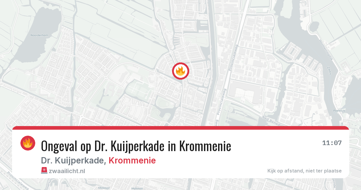Ongeval op Dr. Kuijperkade in Krommenie — 11 aug 2026