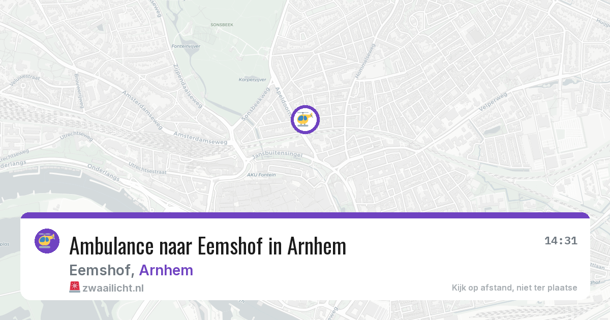 Ambulance naar Eemshof in Arnhem — 21 jun 2026