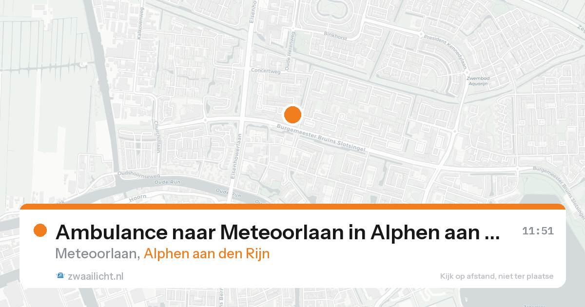 Ambulance naar Meteoorlaan in Alphen aan den Rijn — 21 aug 2026