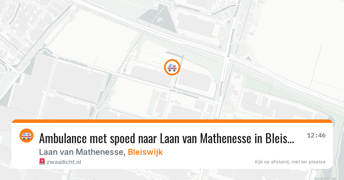 Ambulance met spoed naar Laan van Mathenesse in Bleiswijk — 30 jul 2026