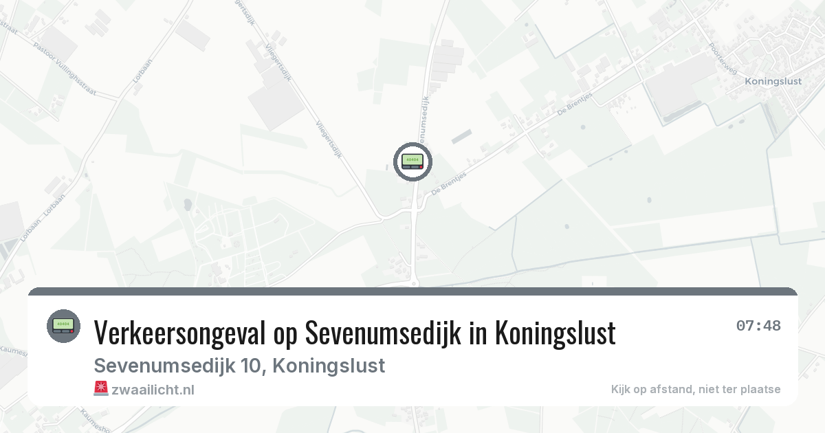 Verkeersongeval op Sevenumsedijk in Koningslust — 17 feb 2026