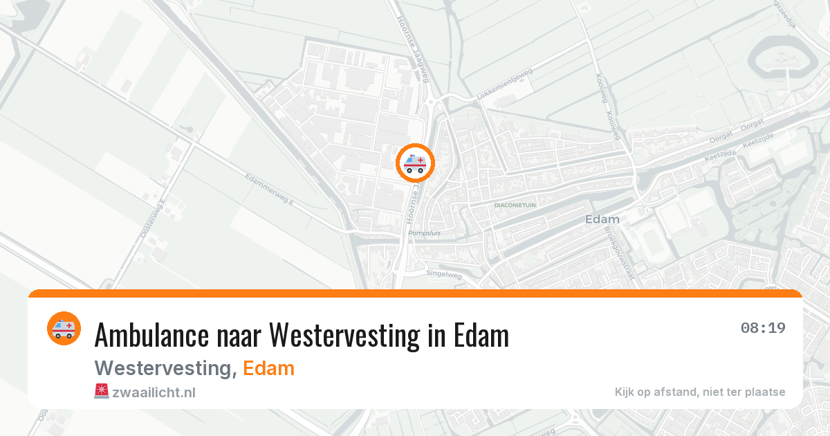 Ambulance naar Westervesting in Edam — 4 aug 2026