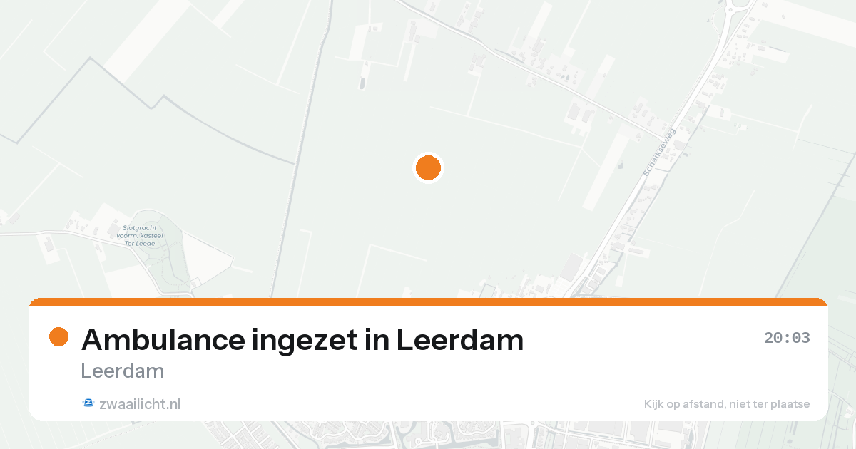 Ambulance ingezet in Leerdam — 18 aug 2026