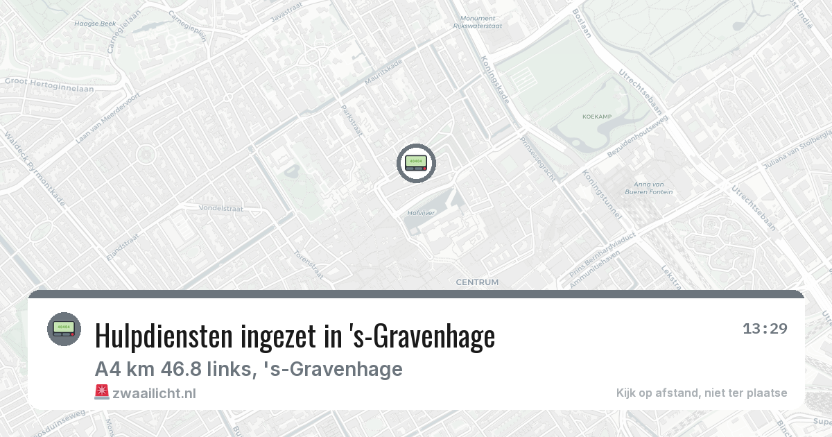 Hulpdiensten ingezet in 's-Gravenhage — 2 feb 2026 | 🚨 Zwaailicht.nl