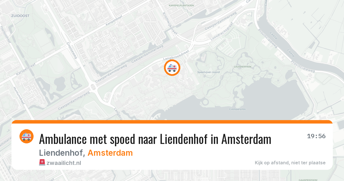 Ambulance met spoed naar Liendenhof in Amsterdam — 24 jun 2026