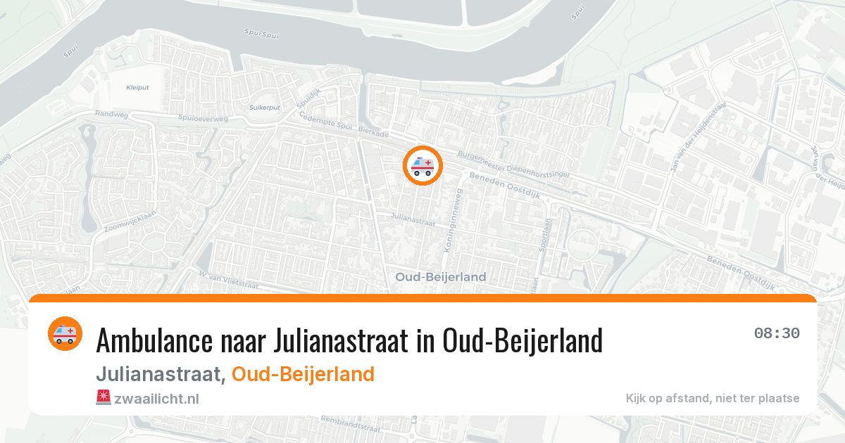 Ambulance naar Julianastraat in Oud-Beijerland — 28 jul 2026