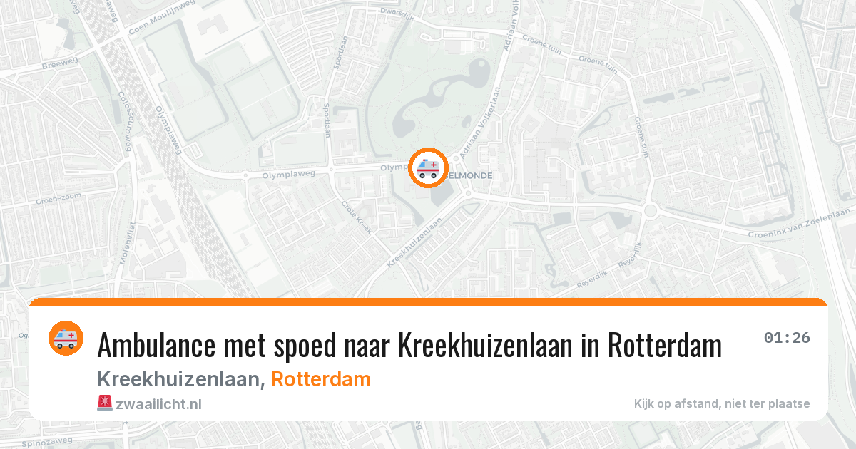 Ambulance met spoed naar Kreekhuizenlaan in Rotterdam — 17 jun 2026