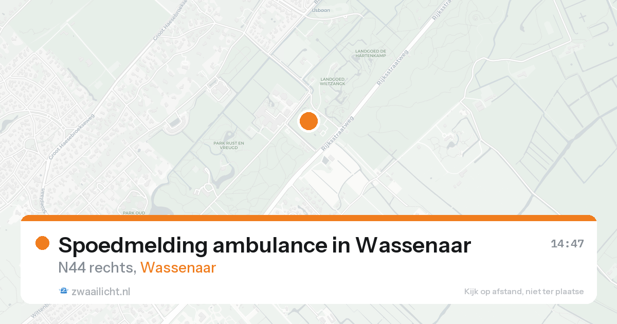 Spoedmelding ambulance in Wassenaar — 21 aug 2026