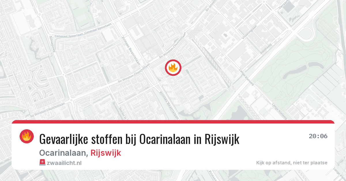 Gevaarlijke stoffen bij Ocarinalaan in Rijswijk — 26 jun 2026