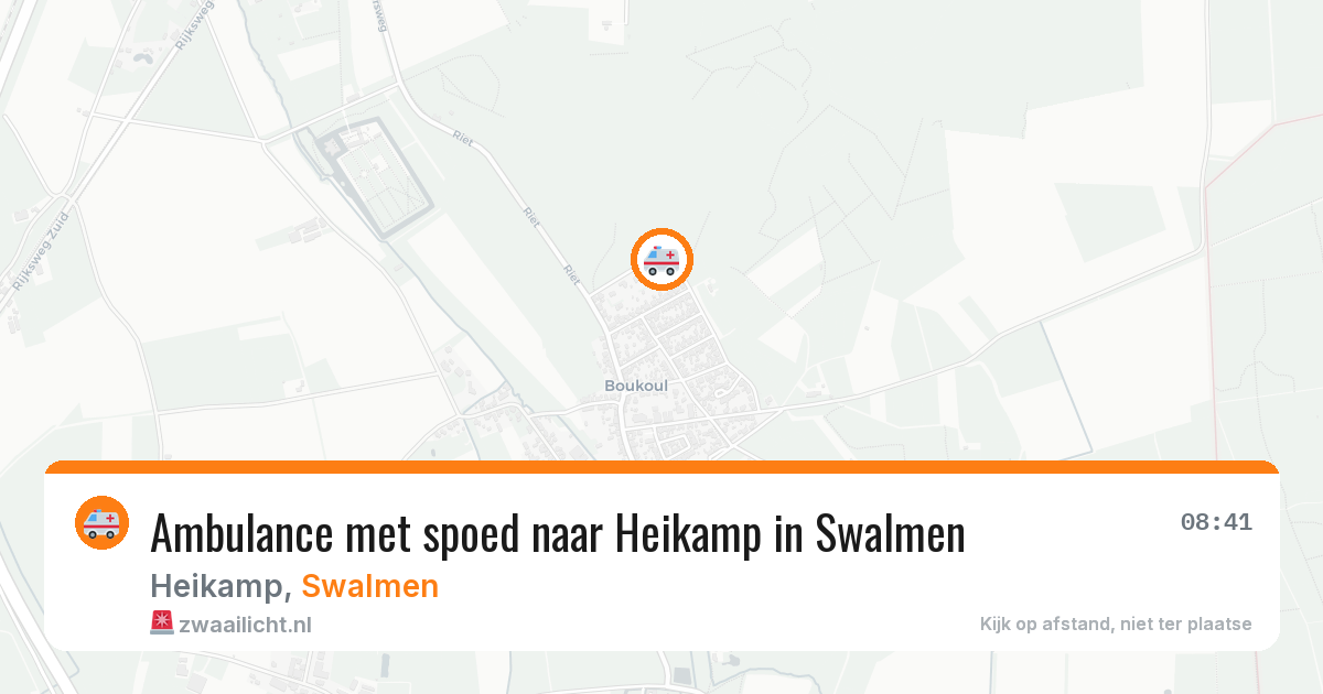 Ambulance met spoed naar Heikamp in Swalmen — 14 jun 2026