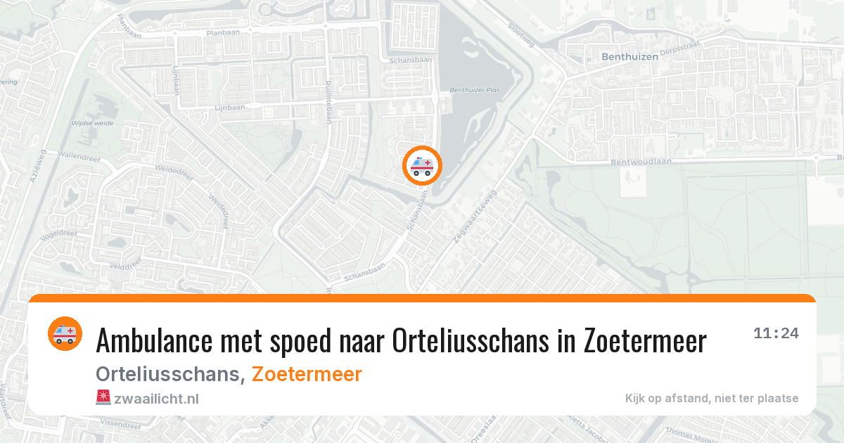 Ambulance met spoed naar Orteliusschans in Zoetermeer — 5 jul 2026
