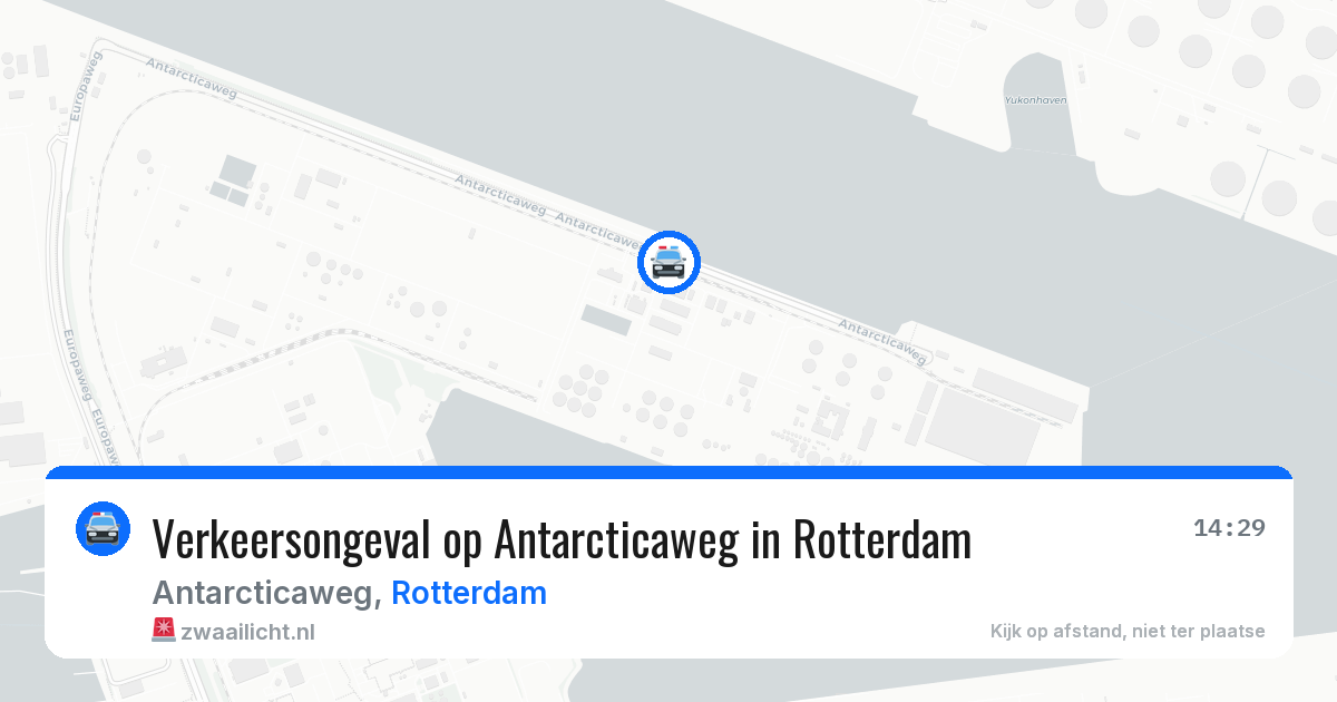 Verkeersongeval op Antarcticaweg in Rotterdam — 7 jun 2026