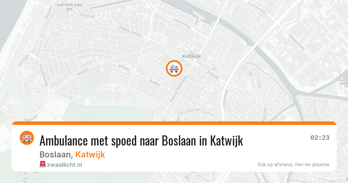 Ambulance met spoed naar Boslaan in Katwijk — 26 jul 2026