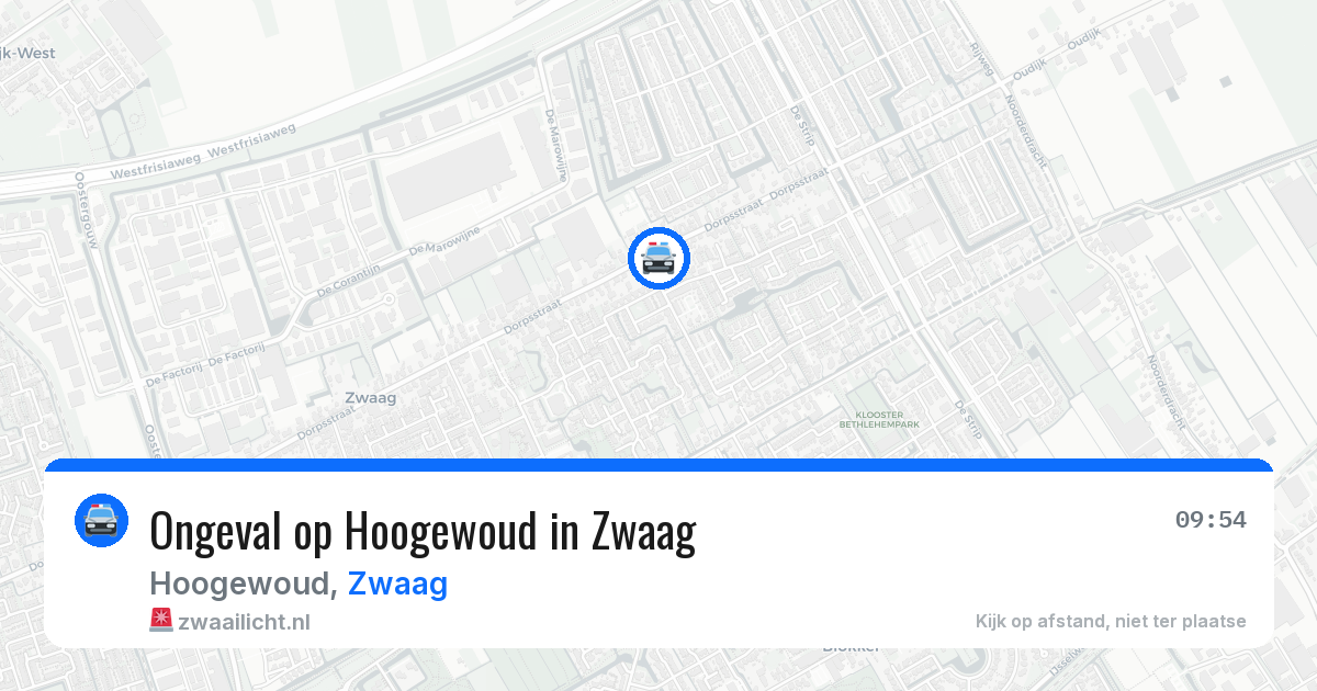 Ongeval op Hoogewoud in Zwaag — 1 jul 2026