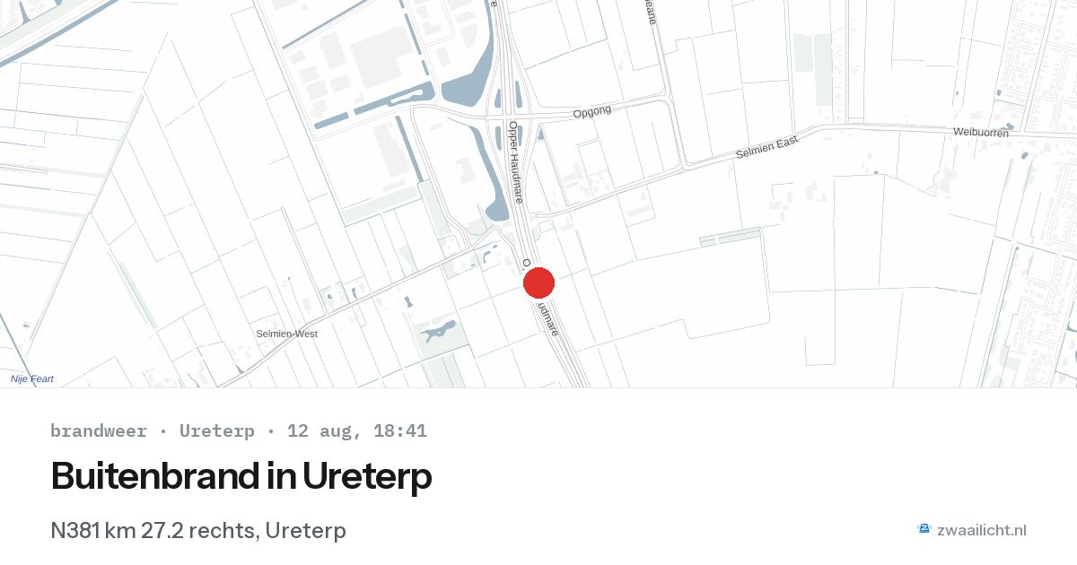 Buitenbrand in Ureterp — 12 aug 2026