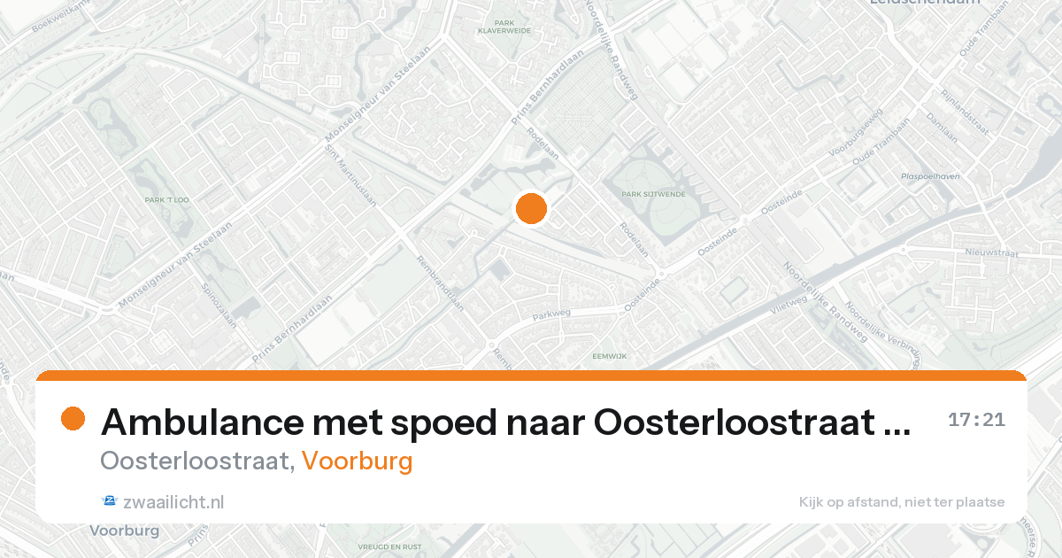 Ambulance met spoed naar Oosterloostraat in Voorburg — 18 aug 2026