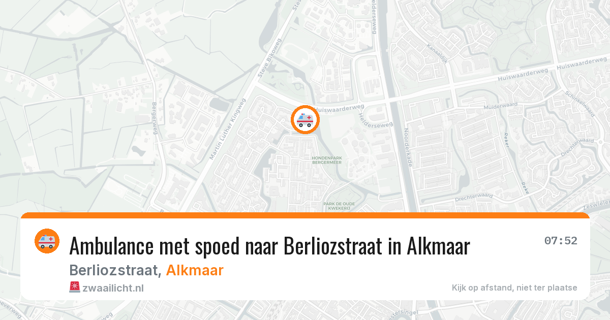 Ambulance met spoed naar Berliozstraat in Alkmaar — 21 mrt 2026