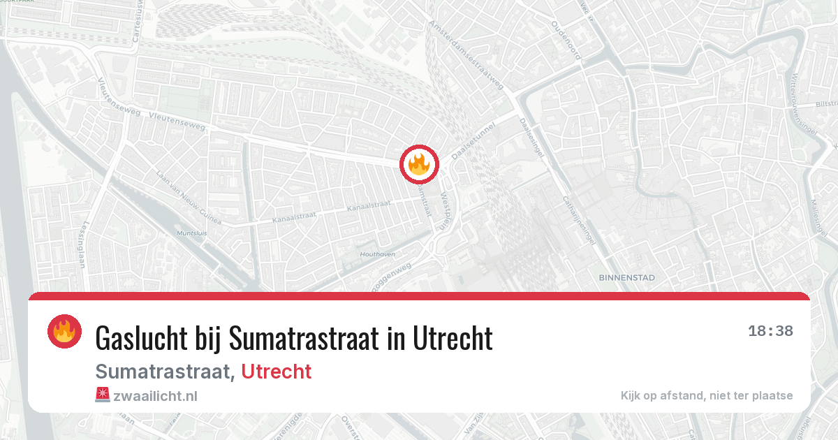 Gaslucht bij Sumatrastraat in Utrecht — 7 aug 2026