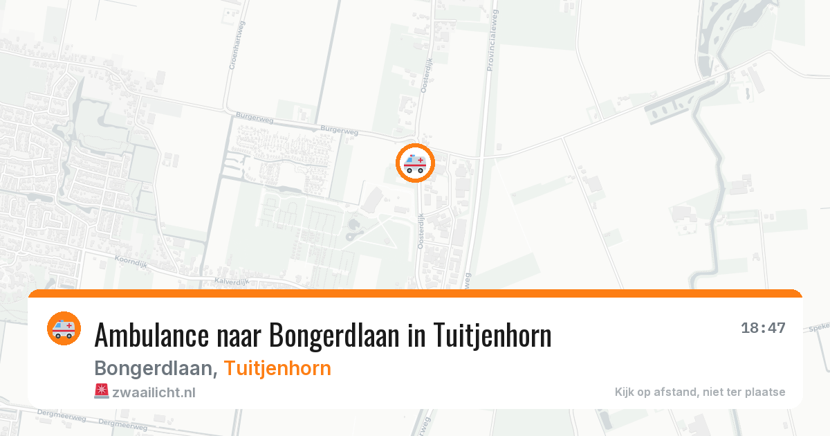 Ambulance naar Bongerdlaan in Tuitjenhorn — 24 jul 2026