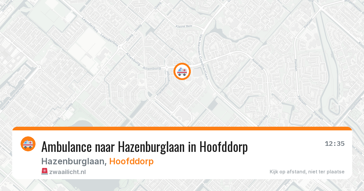 Ambulance naar Hazenburglaan in Hoofddorp — 17 jul 2026
