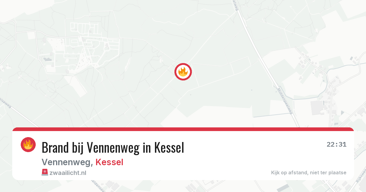 Brand bij Vennenweg in Kessel — 29 apr 2026