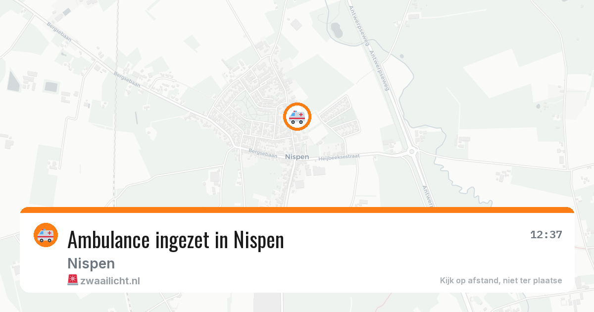 Ambulance ingezet in Nispen — 26 jul 2026