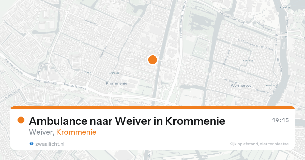 Ambulance naar Weiver in Krommenie — 20 mei 2026