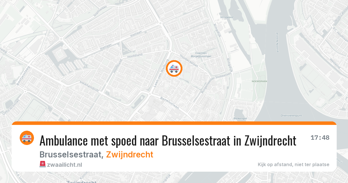 Ambulance met spoed naar Brusselsestraat in Zwijndrecht — 25 mei 2026