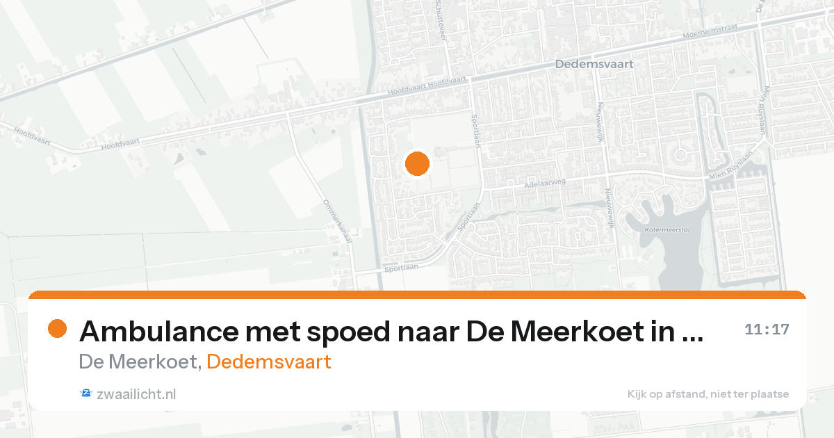 Ambulance met spoed naar De Meerkoet in Dedemsvaart — 7 feb 2026