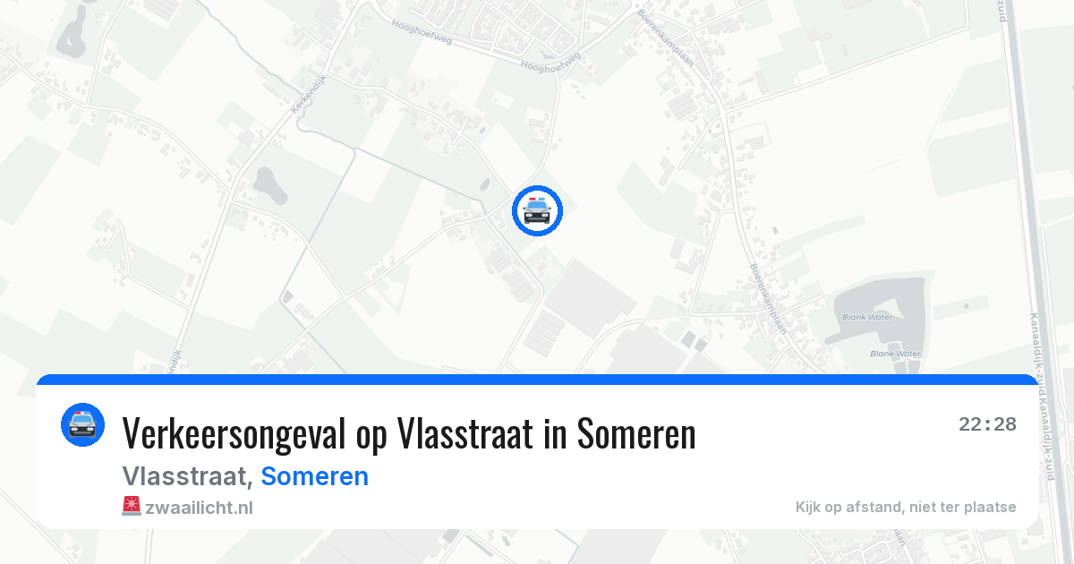 Verkeersongeval op Vlasstraat in Someren — 20 jun 2026
